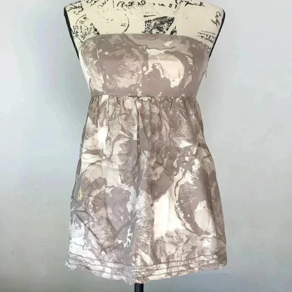 Banana republic silk strapless top